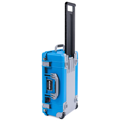 Pelican 1535 Air Case, Electric Blue with Silver Handles, Latches & Trolley ColorCase