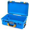 Pelican 1535 Air Case, Electric Blue with Yellow Handles & Latches None (Case Only) ColorCase 015350-0000-120-241