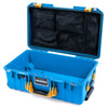 Pelican 1535 Air Case, Electric Blue with Yellow Handles & Push-Button Latches ColorCase