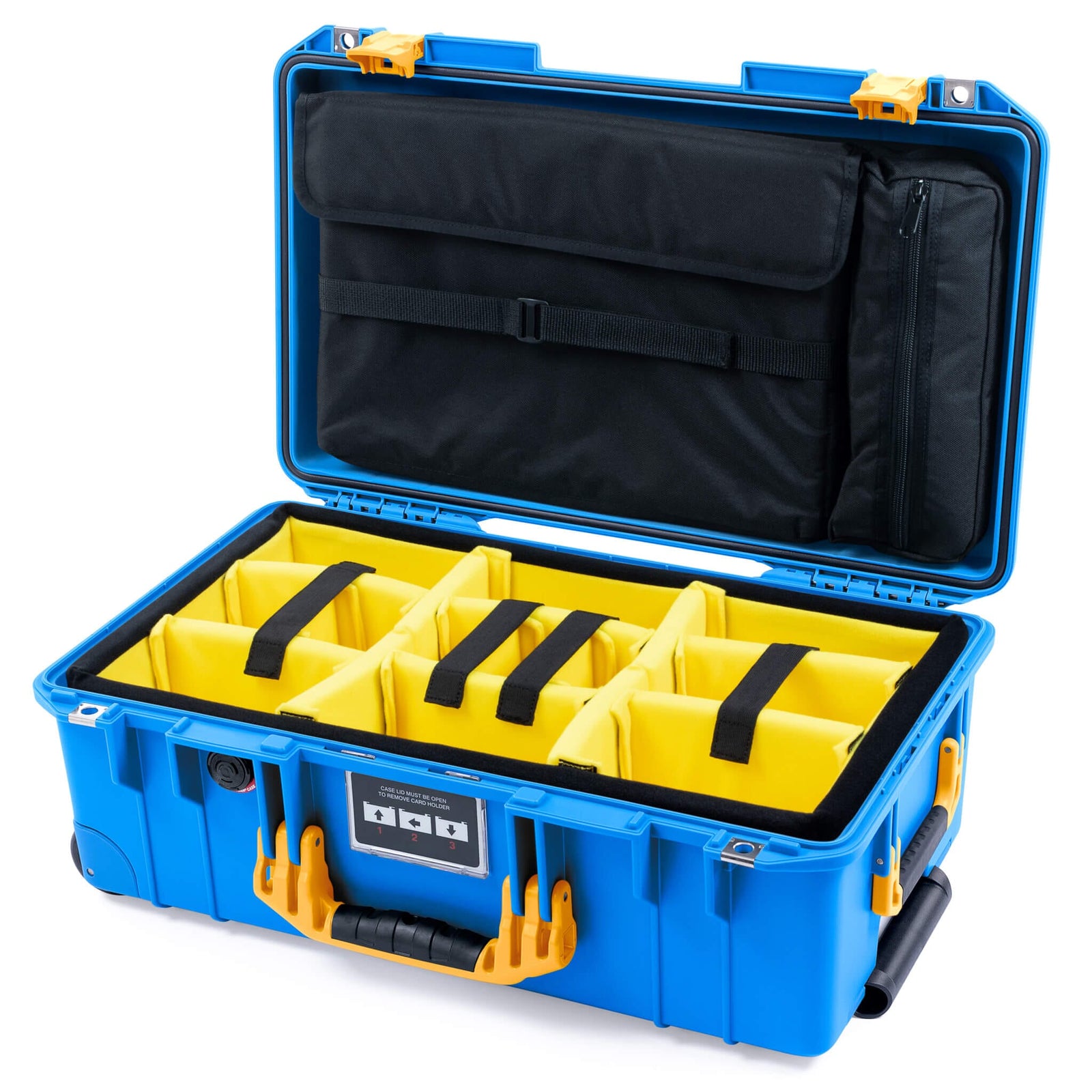 Pelican 1535 Air Carry-on Case - Electric Blue & Yellow