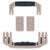 Pelican 1535 Air Replacement Handles & Latches, Desert Tan (Set of 2 Handles, 2 Latches) ColorCase 