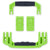 Pelican 1535 Air Replacement Handles & Latches, Lime Green (Set of 2 Handles, 2 Latches) ColorCase 