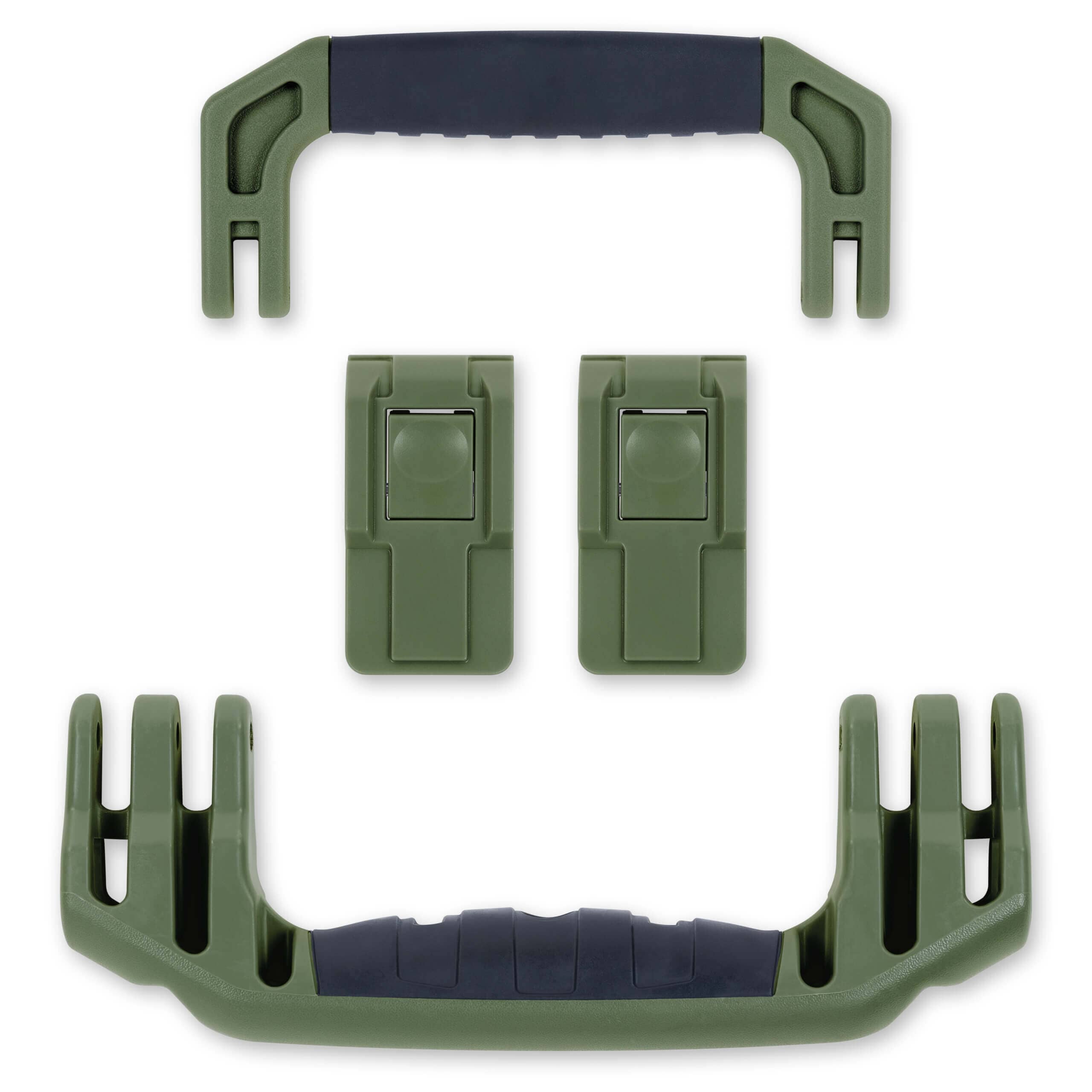 Pelican 1535 Air Replacement Handles & Latches, OD Green (Set of 2 Handles, 2 Latches) ColorCase 