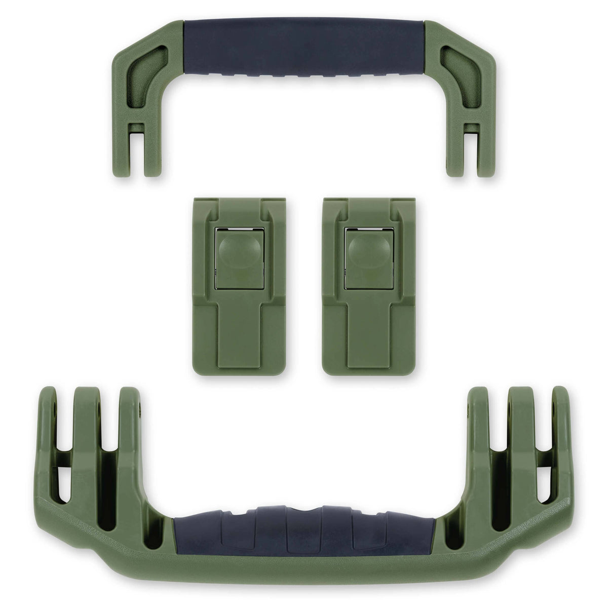 Pelican 1535 Air Replacement Handles &amp; Latches, OD Green (Set of 2 Handles, 2 Latches) ColorCase 
