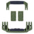 Pelican 1535 Air Replacement Handles & Latches, OD Green (Set of 2 Handles, 2 Latches) ColorCase 