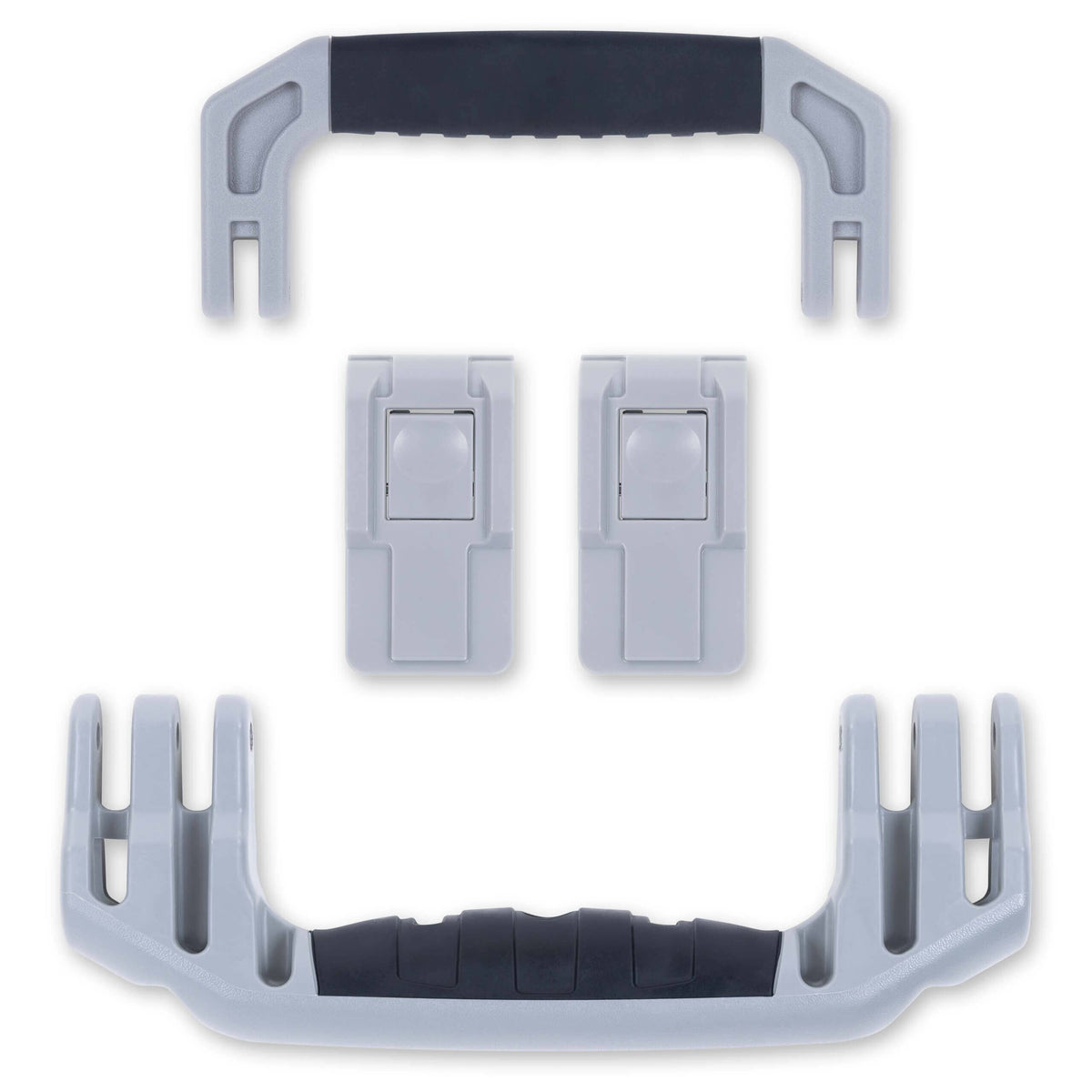 Pelican 1535 Air Replacement Handles &amp; Latches, Silver (Set of 2 Handles, 2 Latches) ColorCase 