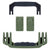 Pelican 1535 Air Replacement Handles & Latches, OD Green (1 OD Green Handle, 1 Black Handle, 2 Latches) ColorCase 