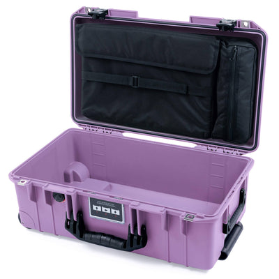 Pelican 1535 Air Case, Lilac with Black Handles & TSA Locking Latches Laptop Computer Lid Pouch Only ColorCase 015350-0200-540-L10