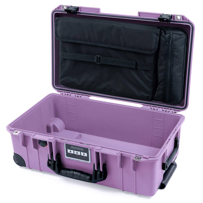 Pelican 1535 Air Case, Lilac with Black Handles, Latches & Trolley Laptop Computer Lid Pouch Only ColorCase 015350-0200-540-111-110