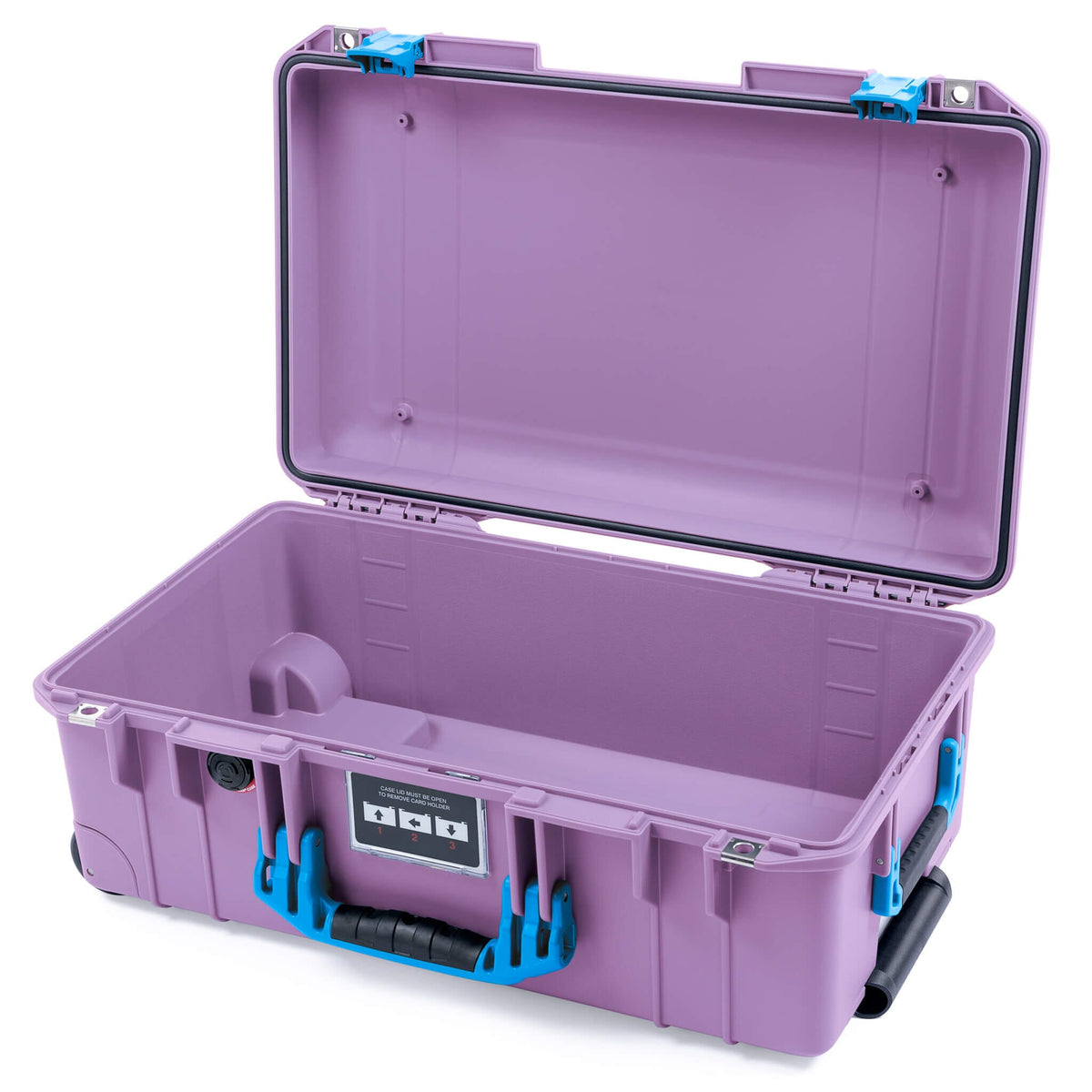 Pelican 1535 Air Case, Lilac with Blue Handles &amp; Latches None (Case Only) ColorCase 015350-0000-540-121