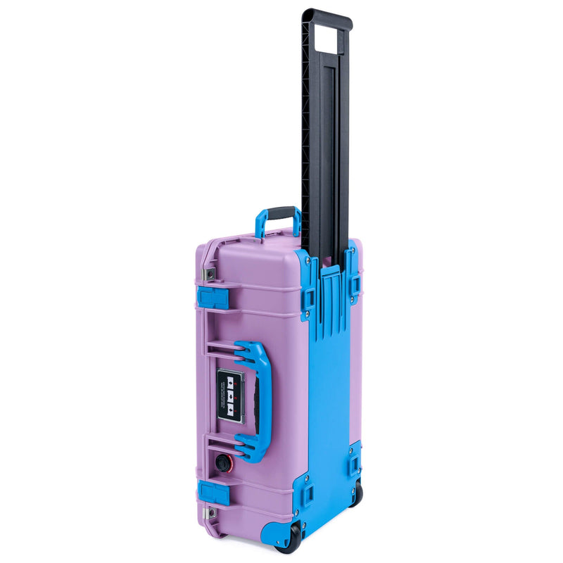 Pelican 1535 Air Case, Lilac with Blue Handles, Latches & Trolley ColorCase 