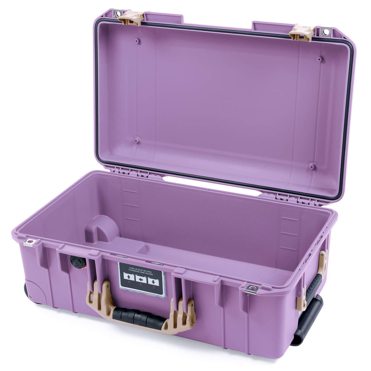Pelican 1535 Air Case, Lilac with Desert Tan Handles &amp; Latches None (Case Only) ColorCase 015350-0000-540-311