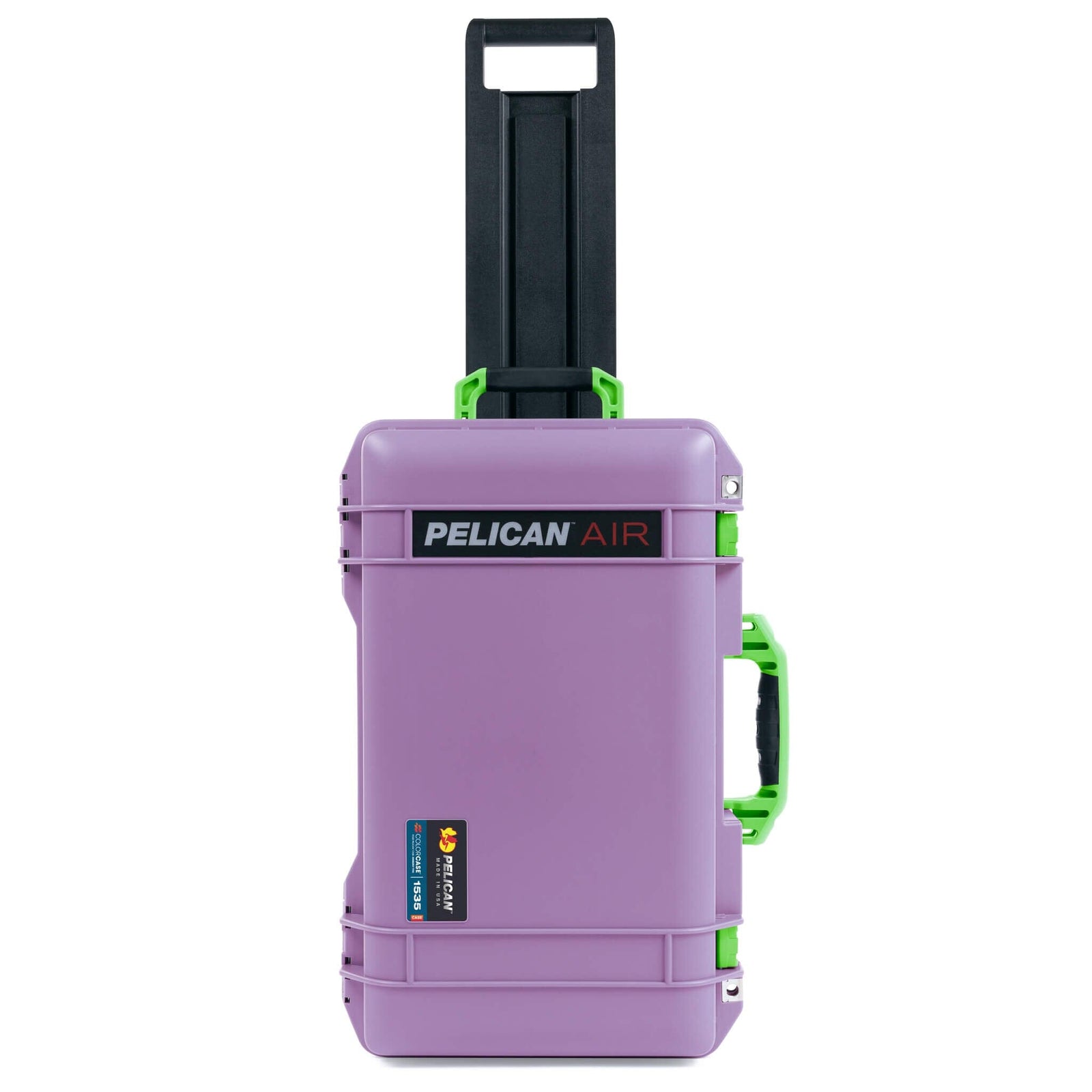 Pelican 1535 Air Case, Lilac with Lime Green Handles & Latches ColorCase 