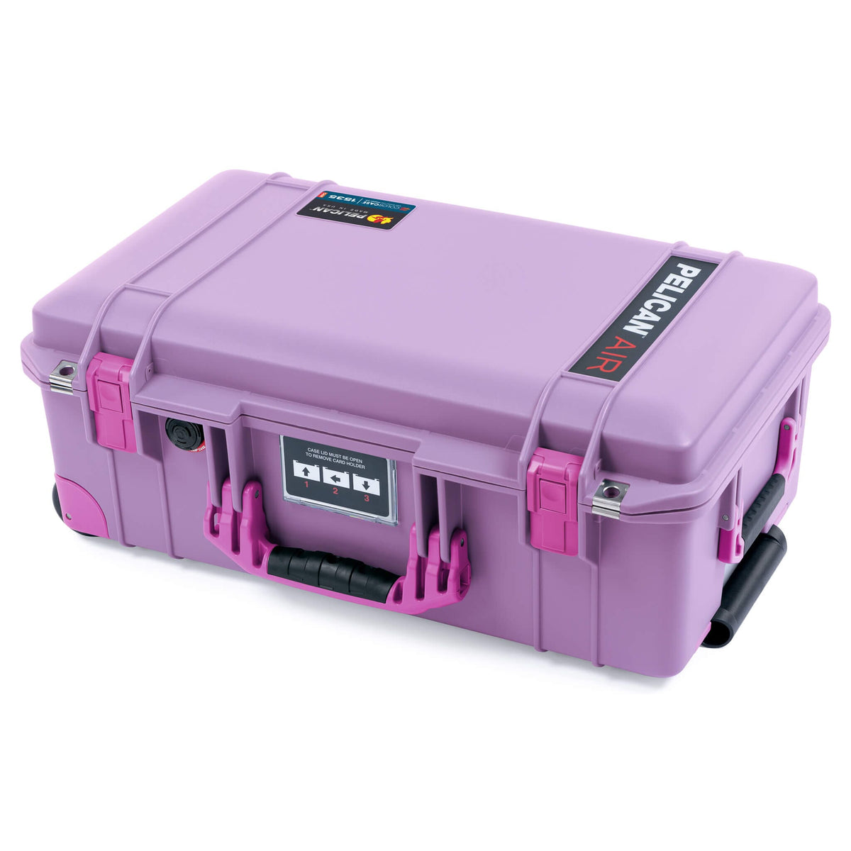 Pelican 1535 Air Case, Lilac with Magenta Handles, Latches &amp; Trolley ColorCase 