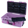 Pelican 1535 Air Case, Lilac with Magenta Handles, Latches & Trolley 7-Piece Removable Mesh Pouches Only ColorCase 015350-0700-540-401-400