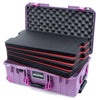 Pelican 1535 Air Case, Lilac with Magenta Handles, Latches & Trolley Custom Tool Kit (4 Foam Inserts with Convoluted Lid Foam) ColorCase 015350-0060-540-401-400