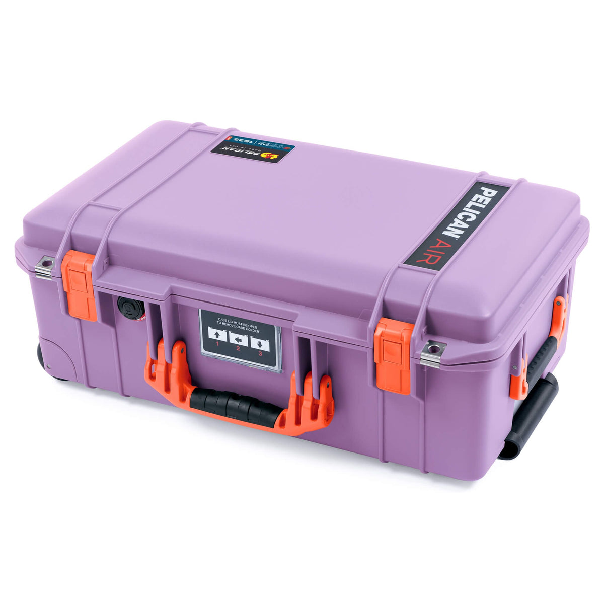 Pelican 1535 Air Case, Lilac with Orange Handles &amp; Latches ColorCase 