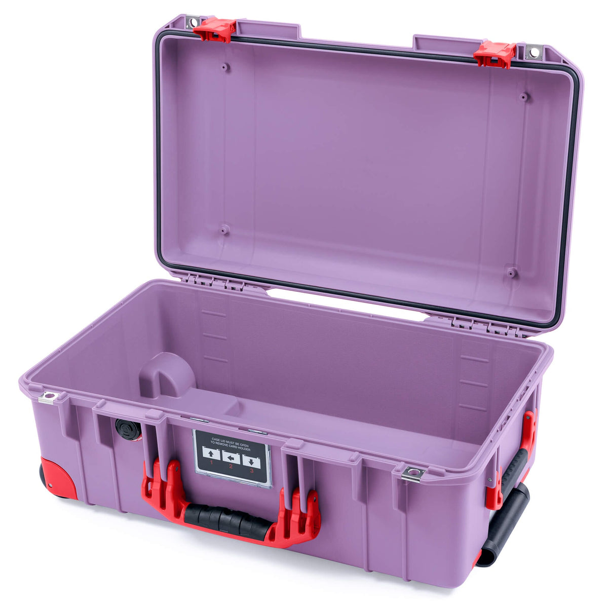 Pelican 1535 Air Case, Lilac with Red Handles, Latches &amp; Trolley None (Case Only) ColorCase 015350-0000-540-321-320