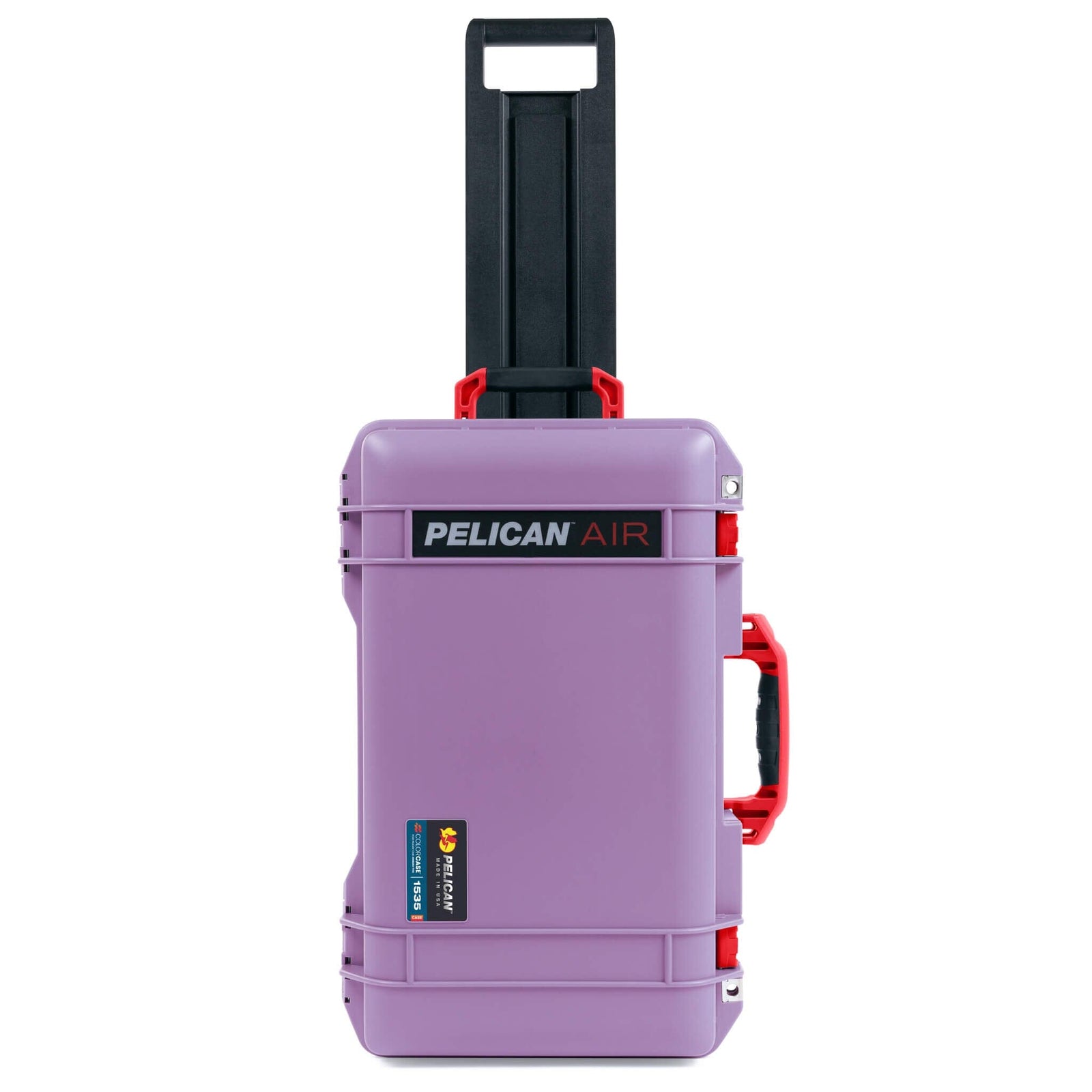 Pelican 1535 Air Case, Lilac with Red Handles & Latches ColorCase 