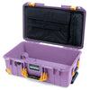 Pelican 1535 Air Case, Lilac with Yellow Handles, Latches & Trolley Laptop Computer Lid Pouch Only ColorCase 015350-0200-540-241-240