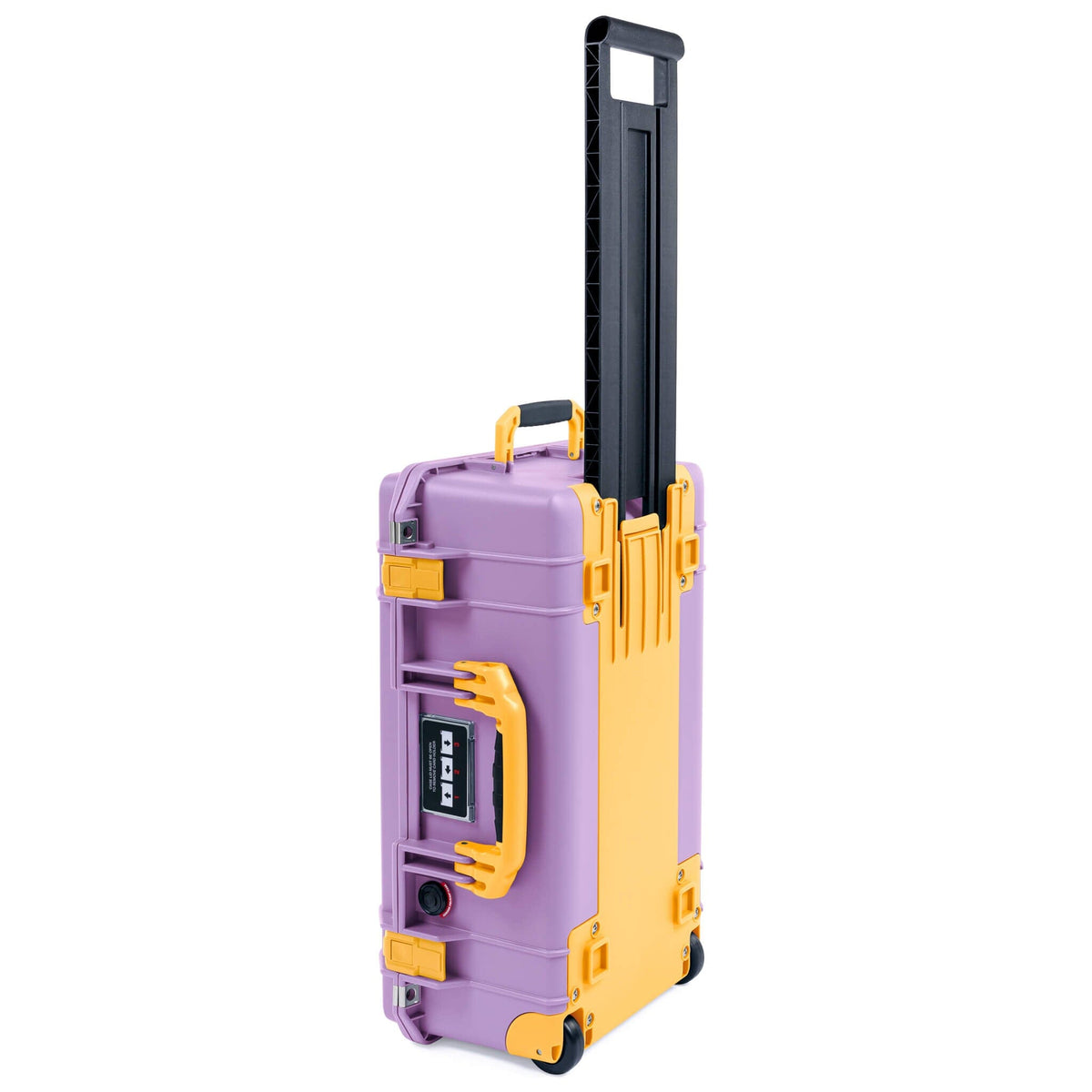 Pelican 1535 Air Case, Lilac with Yellow Handles, Latches &amp; Trolley ColorCase 