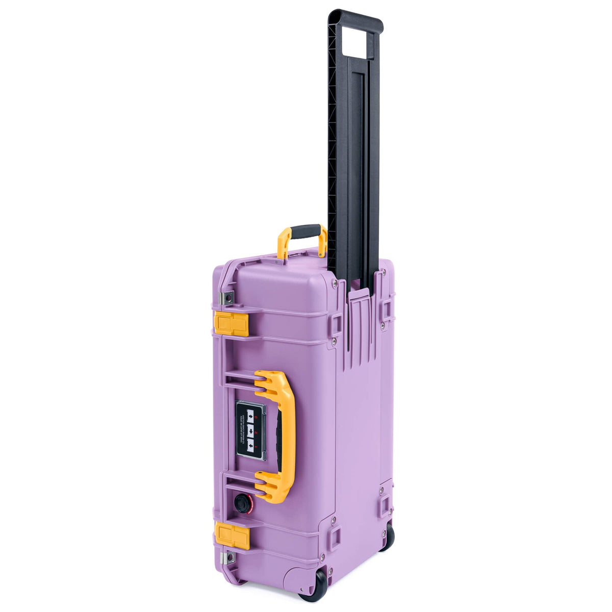 Pelican 1535 Air Case, Lilac with Yellow Handles &amp; Latches ColorCase 