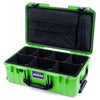Pelican 1535 Air Case, Lime Green with Black Handles & TSA Locking Latches TrekPak Divider System with Computer Pouch ColorCase 015350-0220-300-L10