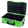 Pelican 1535 Air Case, Lime Green with Black Handles, TSA Locking Latches & Trolley TrekPak Divider System with Computer Pouch ColorCase 015350-0220-300-L10-110