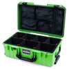 Pelican 1535 Air Case, Lime Green with Black Handles & Push-Button Latches TrekPak Divider System with Mesh Lid Organizer ColorCase 015350-0120-300-111