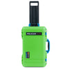 Pelican 1535 Air Case, Lime Green with Blue Handles, Push-Button Latches & Trolley ColorCase