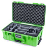 Pelican 1535 Air Case, Lime Green Gray Padded Microfiber Dividers with Convoluted Lid Foam ColorCase 015350-0070-300-301