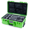 Pelican 1535 Air Case, Lime Green Gray Padded Microfiber Dividers with Mesh Lid Organizer ColorCase 015350-0170-300-301