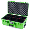 Pelican 1535 Air Case, Lime Green TrekPak Divider System with Convoluted Lid Foam ColorCase 015350-0020-300-301