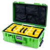Pelican 1535 Air Case, Lime Green Yellow Padded Microfiber Dividers with Mesh Lid Organizer ColorCase 015350-0110-300-301