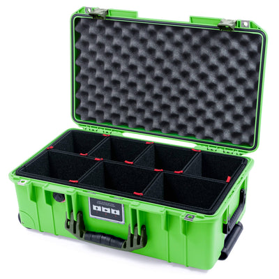 Pelican 1535 Air Case, Lime Green with OD Green Handles & Latches TrekPak Divider System with Convoluted Lid Foam ColorCase 015350-0020-300-131
