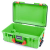 Pelican 1535 Air Case, Lime Green with Orange Handles & Push-Button Latches None (Case Only) ColorCase 015350-0000-300-151
