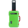 Pelican 1535 Air Case, Lime Green with Red Handles, Push-Button Latches & Trolley ColorCase