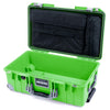 Pelican 1535 Air Case, Lime Green with Silver Handles, Push-Button Latches & Trolley Laptop Computer Lid Pouch Only ColorCase 015350-0200-300-181-180