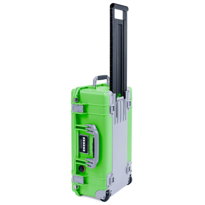 Pelican 1535 Air Case, Lime Green with Silver Handles, Push-Button Latches & Trolley ColorCase