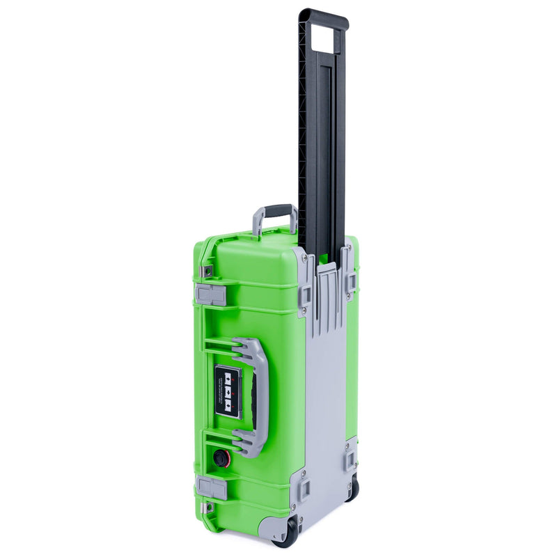 Pelican 1535 Air Case, Lime Green with Silver Handles, Push-Button Latches & Trolley ColorCase 