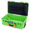 Pelican 1535 Air Case, Lime Green with Yellow Handles & Push-Button Latches ColorCase