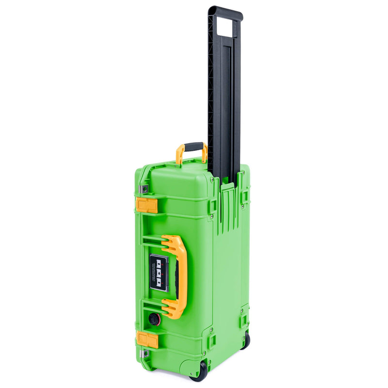 Pelican 1535 Air Case, Lime Green with Yellow Handles & Push-Button Latches ColorCase 