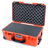 Pelican 1535 Air Case, Orange with Black Handles, TSA Locking Latches & Trolley Pick & Pluck Foam with Convoluted Lid Foam ColorCase 015350-0001-150-L10-110