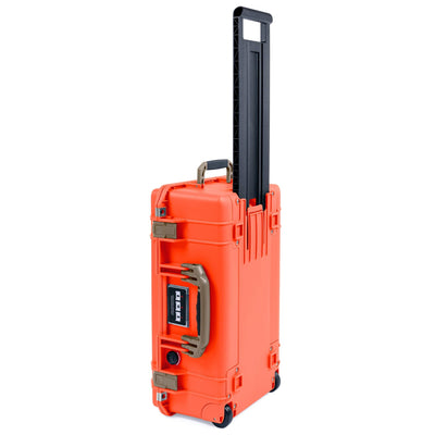 Pelican 1535 Air Case, Orange with Dark Desert Dirt Handles & Latches ColorCase