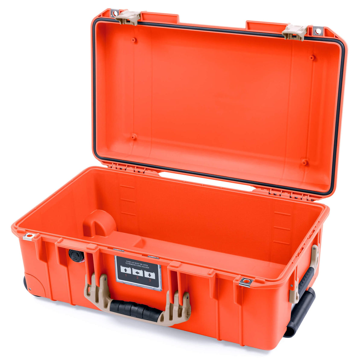 Pelican 1535 Air Case, Orange with Desert Tan Handles &amp; Latches None (Case Only) ColorCase 015350-0000-150-311