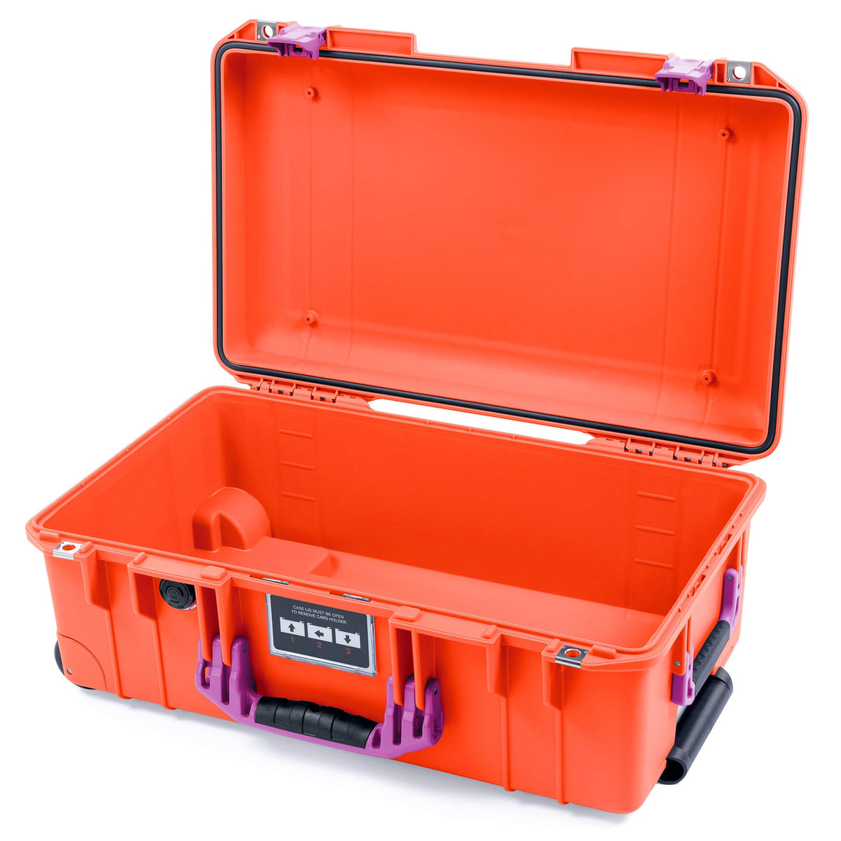 Pelican 1535 Air Case, Orange with Magenta Handles &amp; Latches None (Case Only) ColorCase 015350-0000-150-401