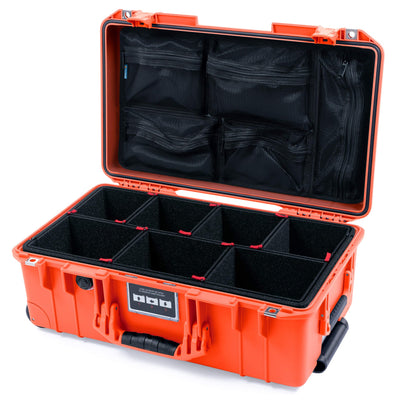 Pelican 1535 Air Case, Orange TrekPak Divider System with Mesh Lid Organizer ColorCase 015350-0120-150-151