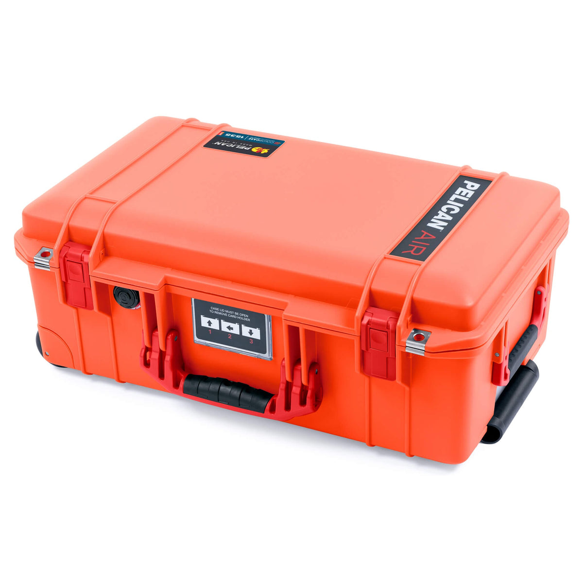 Pelican 1535 Air Case, Orange with Red Handles &amp; Latches ColorCase 