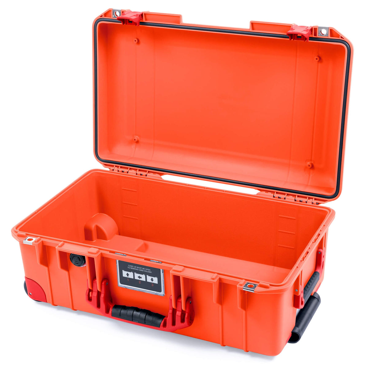 Pelican 1535 Air Case, Orange with Red Handles, Latches &amp; Trolley None (Case Only) ColorCase 015350-0000-150-321-320