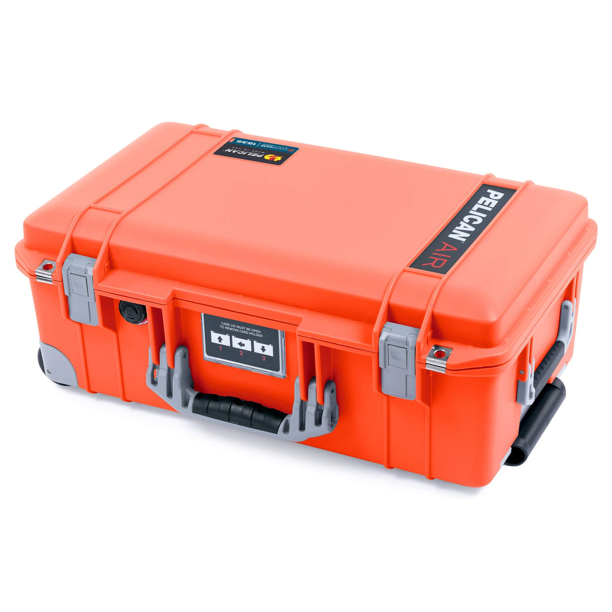 Pelican 1535 Air Case, Orange with Silver Handles, Latches &amp; Trolley ColorCase 